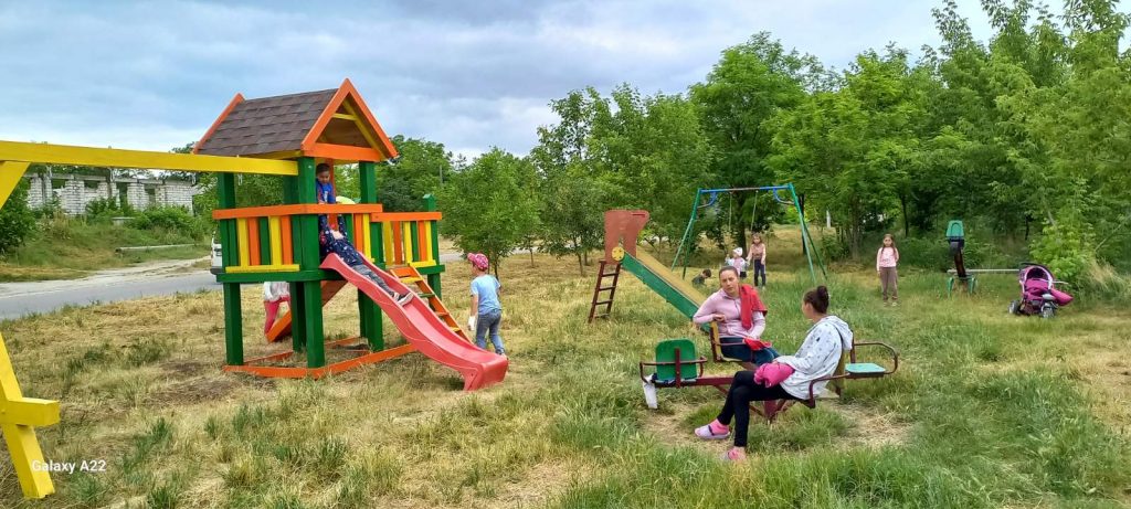 People enjoying the playground