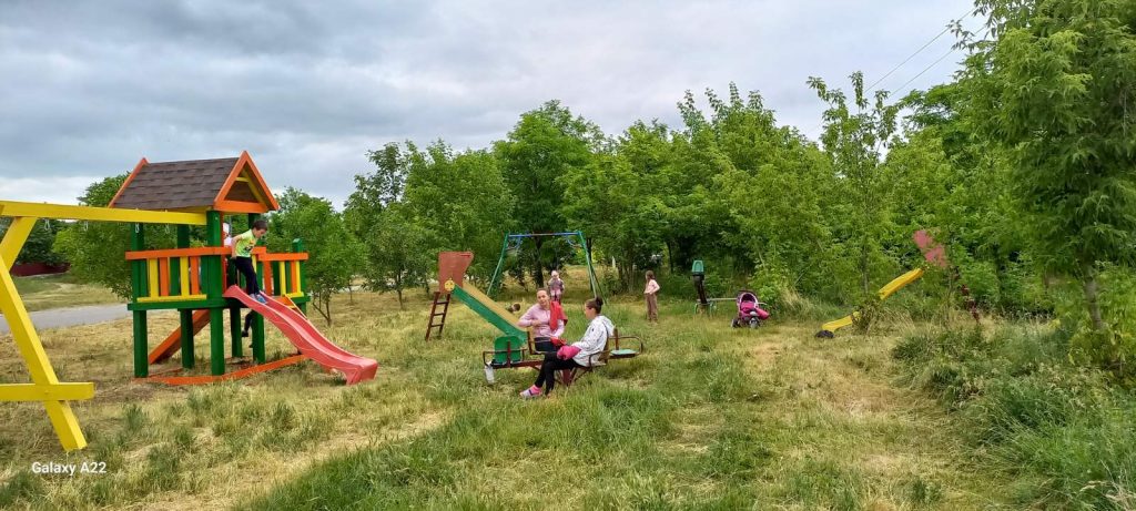 People enjoying the playground