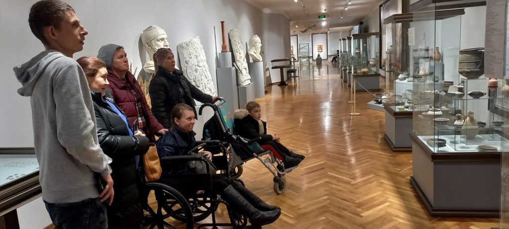 Children with disaibilites enjoying the museum.